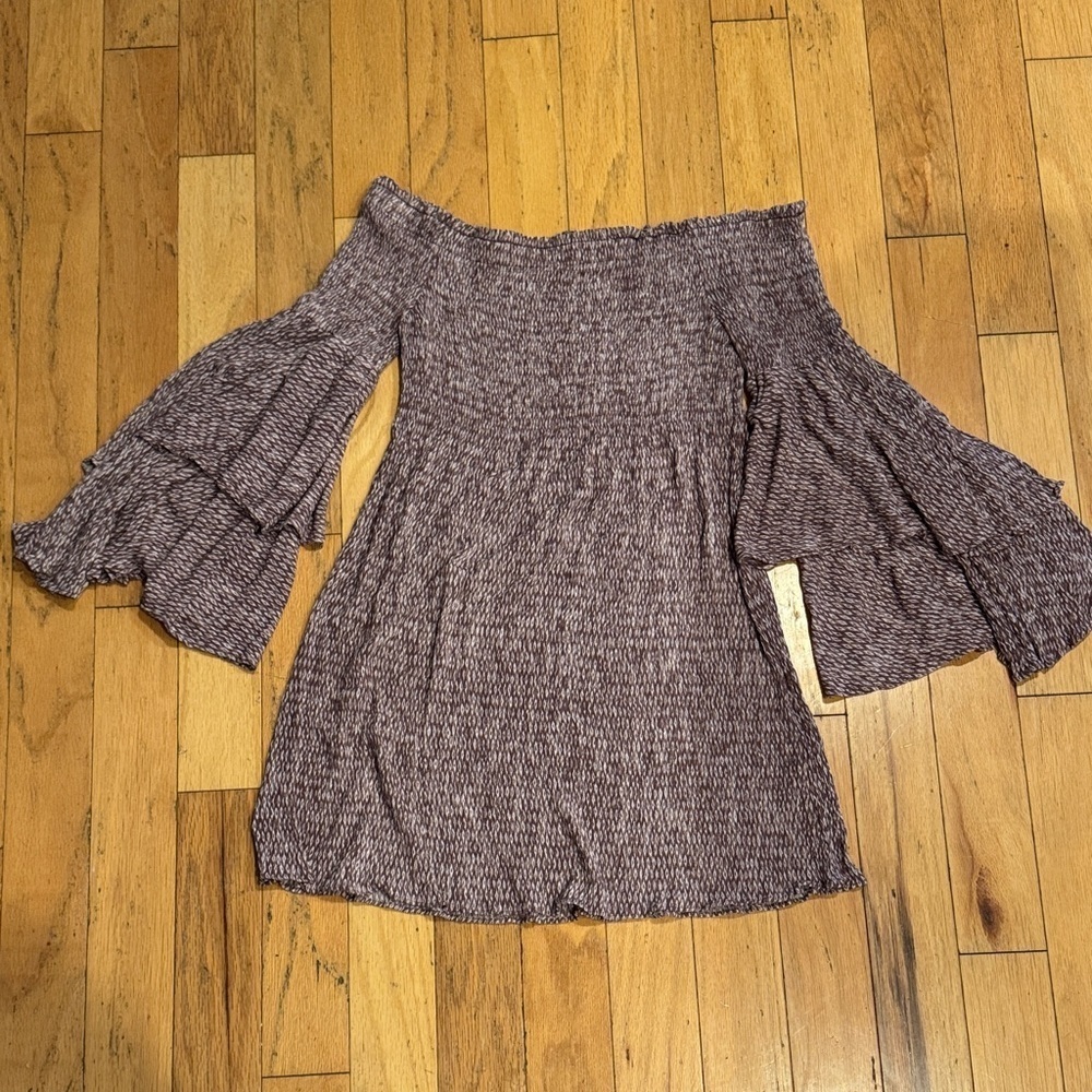 ILLA ILLA Mauve Off-Shoulder Dress